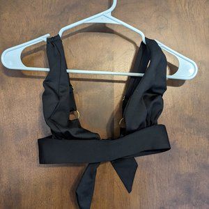 Londre Birds Papaya Black Bikini Top